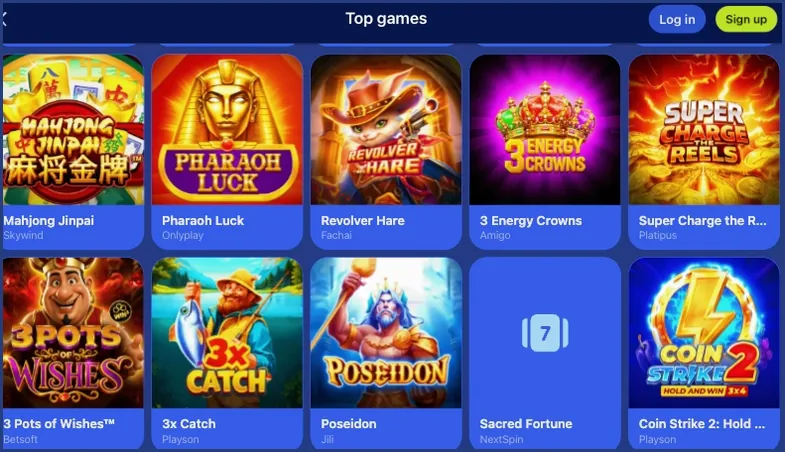 DK-88 games list continued with covers for Mahjong Jinpai, Pharaoh Luck, Revolver Hare and Poseidon